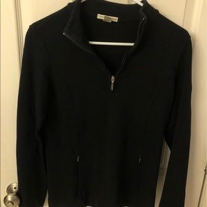 black quarter zip pull over
